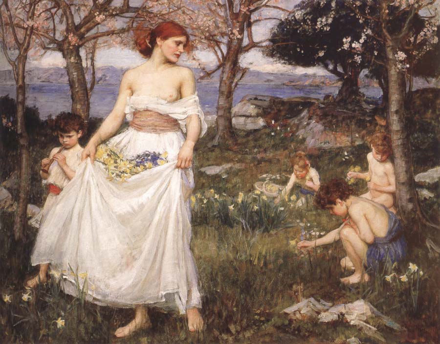 John William Waterhouse A Song  of Springtime